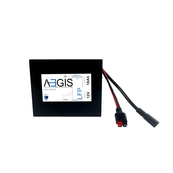 Aegis 12V 18Ah LiFePO4 Battery Pack | LFP 12V LiFePO4 Battery - PVC