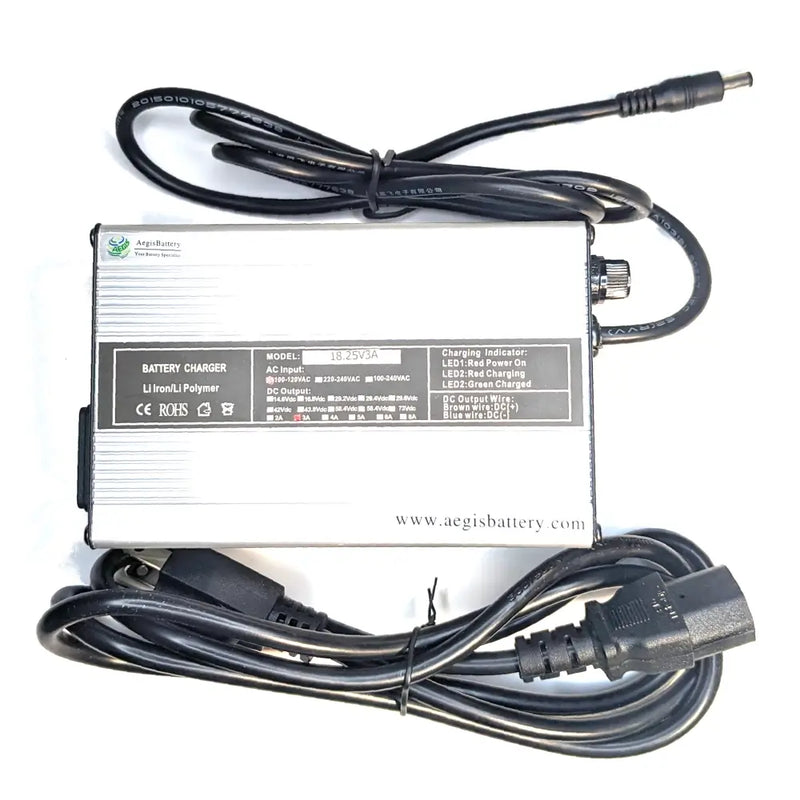 12V 10A Li-ion LFP Battery Charger - Aegis Battery Lithium ion