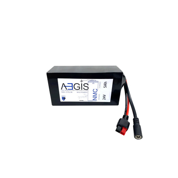 Aegis 24V 5Ah Lithium Ion Battery Pack | NMC 24V Lithium Battery