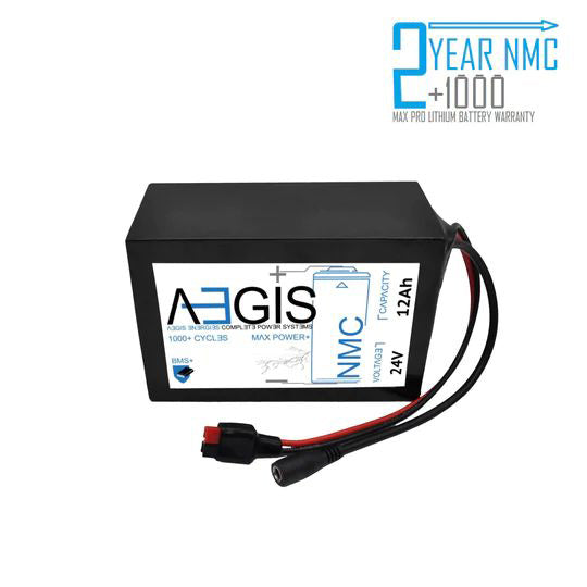 24V 12Ah Li-ion Battery - NMC Lithium Ion Deep Cycle