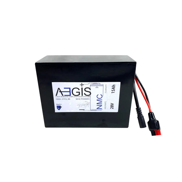 Aegis 28V 15Ah Lithium Ion Battery Pack | NMC 28V Lithium Battery