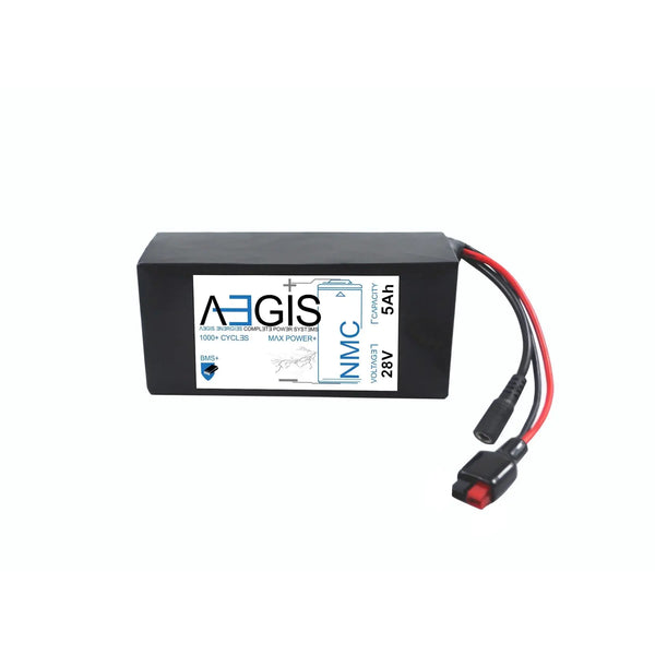 Aegis 28V 5Ah Lithium Ion Battery Pack | NMC 28V Lithium Battery