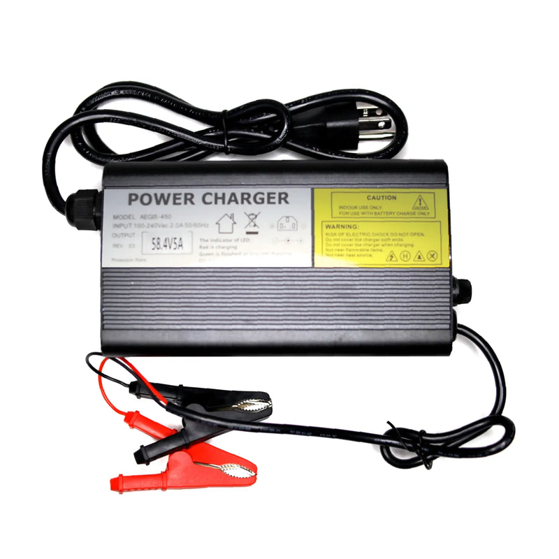 48V 5A LiFePO4 LFP Lithium Battery Charger - Metal