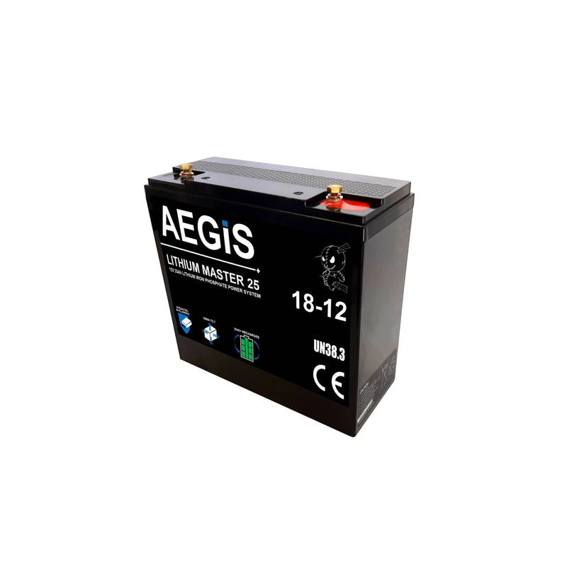 12V 25Ah  LiFePO4 Lithium Iron Phosphate Deep Cycle Battery - Aegis Battery