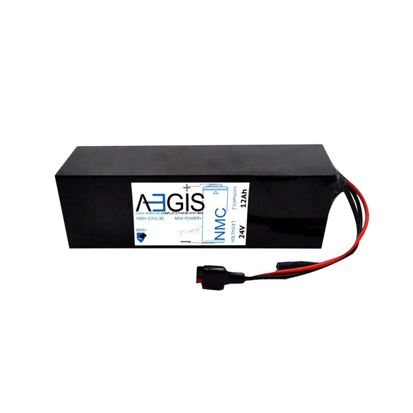 Aegis 24V 12Ah Lithium Ion Battery Pack | NMC 24V Lithium Battery - Long