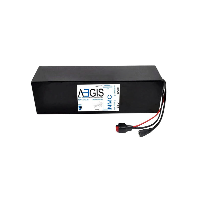 36V 12Ah Long Li-ion Battery - NMC Lithium Ion Deep Cycle - Aegis Battery