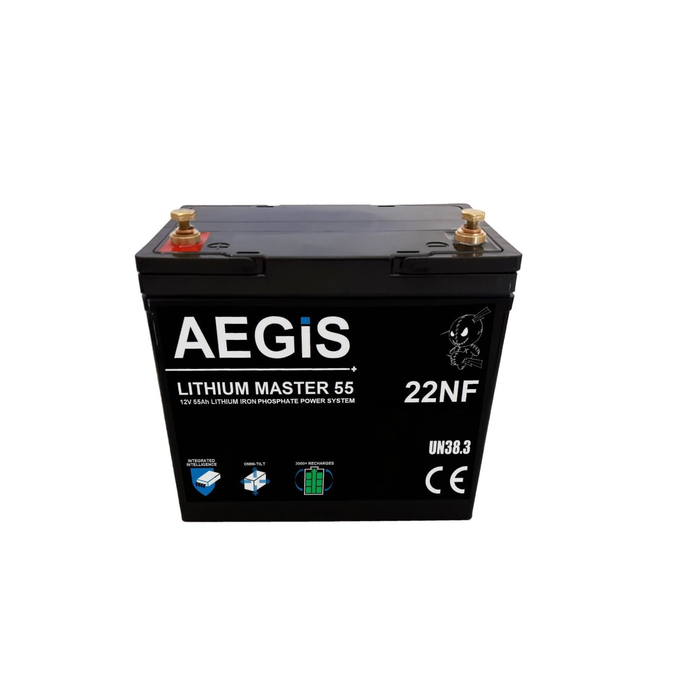 12V 55Ah LiFePO4 Lithium Iron Deep Cycle Battery - Aegis Battery